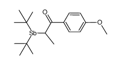 (t-C4H9)2SbCH(CH3)COC6H4-4-OCH3 Structure