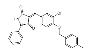 4-[[3-chloro-4-[(4-methylphenyl)methoxy]phenyl]methylidene]-1-phenylpyrazolidine-3,5-dione Structure