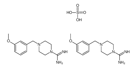 4-[(3-methoxyphenyl)methyl]piperazine-1-carboximidamide,sulfuric acid结构式