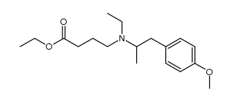 γ-[N-ethyl-[1-methyl-2-(4-methoxyphenyl)]-ethylamino]-butyric acid ethyl ester Structure