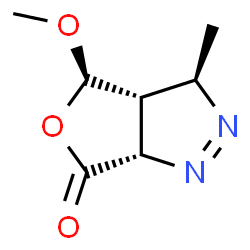 6H-Furo[3,4-c]pyrazol-6-one,3,3a,4,6a-tetrahydro-4-methoxy-3-methyl-,(3R,3aR,4R,6aS)-rel-(9CI)结构式