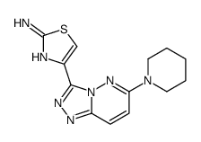 4-(6-piperidin-1-yl-[1,2,4]triazolo[4,3-b]pyridazin-3-yl)-1,3-thiazol-2-amine结构式