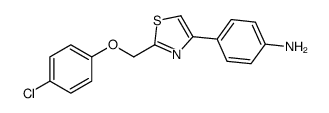 4-[2-[(4-chlorophenoxy)methyl]-1,3-thiazol-4-yl]aniline Structure