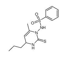 1-benzenesulfonylamino-6-methyl-4-propyl-3,4-dihydro-1H-pyrimidine-2-thione Structure