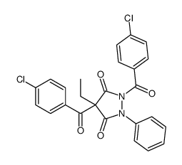 1,4-bis(4-chlorobenzoyl)-4-ethyl-2-phenylpyrazolidine-3,5-dione结构式