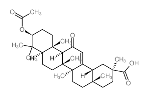 Olean-12-en-29-oicacid, 3-(acetyloxy)-11-oxo-, (3b,20b)-图片