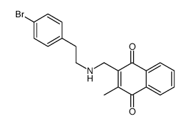 2-[[2-(4-bromophenyl)ethylamino]methyl]-3-methylnaphthalene-1,4-dione Structure