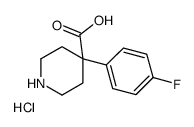 4-(4-fluorophenyl)piperidine-4-carboxylic acid,hydrochloride Structure