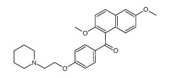 (2,6-dimethoxynaphthalen-1-yl)-[4-(2-piperidin-1-ylethoxy)phenyl]methanone结构式