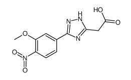 2-[3-(3-methoxy-4-nitrophenyl)-1H-1,2,4-triazol-5-yl]acetic acid结构式