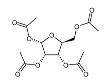 1,2,3,5-tetra-O-acetyl-α-L-ribofuranose Structure