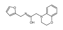 2-(2,3-dihydro-1,4-benzoxazin-4-yl)-N-(furan-2-ylmethyl)acetamide结构式