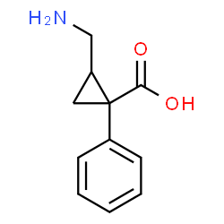 (1R,2S)-2-(aminomethyl)-1-phenylcyclopropanecarboxylic acid Structure