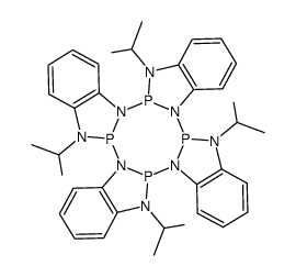 5,12,19,26-tetraisopropyl-5H,12H,19H,26H-benzo[4,5][1,3,2]diazaphospholo[1,2-a]benzo[4,5][1,3,2]diazaphospholo[1,2-c]benzo[4,5][1,3,2]diazaphospholo[1,2-e]benzo[4,5][1,3,2]diazaphospholo[1,2-g][1,3,5,7,2,4,6,8]tetrazatetraphosphocine结构式