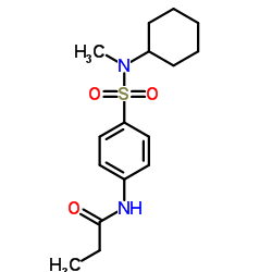 N-{4-[Cyclohexyl(methyl)sulfamoyl]phenyl}propanamide结构式