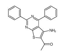 1-(5-amino-2,4-diphenylthieno[2,3-d]pyrimidin-6-yl)ethanone Structure