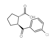 TRANS-2-(3-CHLOROBENZOYL)CYCLOPENTANE-1-CARBOXYLIC ACID结构式