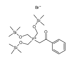 (2-oxo-2-phenylethyl)tris(((trimethylsilyl)oxy)methyl)phosphonium bromide Structure