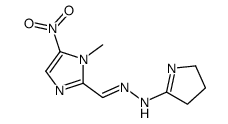 N-[(E)-(1-methyl-5-nitroimidazol-2-yl)methylideneamino]-3,4-dihydro-2H-pyrrol-5-amine结构式