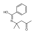 N-(2-methyl-4-oxopentan-2-yl)benzamide结构式