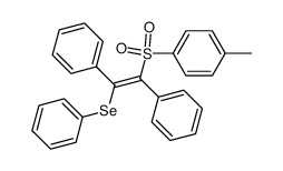 (E)-1,2-diphenyl-1-(phenylseleno)-2-(p-tolylsulfonyl)ethene Structure