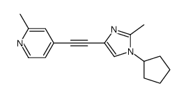 4-[2-(1-cyclopentyl-2-methylimidazol-4-yl)ethynyl]-2-methylpyridine结构式