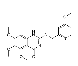 2-[(4-ethoxy-pyridin-2-ylmethyl)-methyl-amino]-5,6,7-trimethoxy-1H-quinazolin-4-one Structure