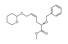 (Z)-(R)-2-Benzyloxy-6-(tetrahydro-pyran-2-yloxy)-hex-4-enoic acid methyl ester Structure