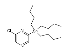 Pyrazine, 2-chloro-6-(tributylstannyl)- Structure