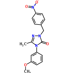 4-(3-Methoxyphenyl)-5-methyl-2-(4-nitrobenzyl)-2,4-dihydro-3H-1,2,4-triazol-3-one结构式