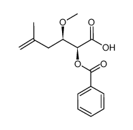 Benzoic acid (1S,2R)-1-carboxy-2-methoxy-4-methyl-pent-4-enyl ester结构式