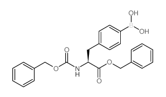 (S)-4-(2-(苄氧基羰基)-2-(Cbz-氨基)乙基)苯硼酸结构式