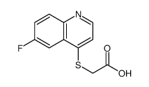 Acetic acid, 2-[(6-fluoro-4-quinolinyl)thio] structure