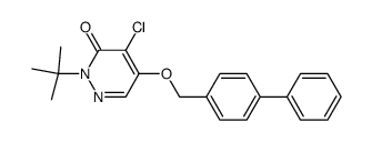 2-tert-butyl-4-chloro-5-(4-biphenylmethyl)oxy-3-(2H)-pyridazinone Structure