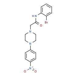 N-(2-BROMOPHENYL)-2-[4-(4-NITROPHENYL)PIPERAZINO]ACETAMIDE Structure