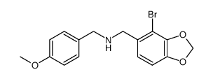 N-(4-bromobenzo[1,3]dioxol-5-ylmethyl)-N-(4-methoxybenzyl)amine Structure