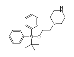 1-叔丁基-二苯基甲硅烷氧基-乙基-哌嗪结构式