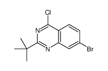 QUINAZOLINE, 7-BROMO-4-CHLORO-2-(1,1-DIMETHYLETHYL)- Structure