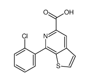 7-(2-chlorophenyl)thieno[2,3-c]pyridine-5-carboxylic acid结构式