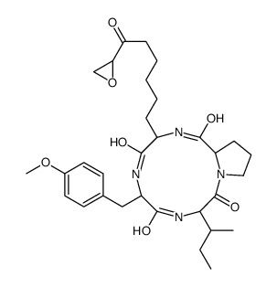 Cyclo(Aoe-D-Tyr(Me)-Ile-Pro-) Structure