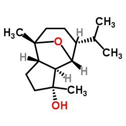 (1R,3AS,4S,7R,8R,8AS)-十氢-1,4-二甲基-7-(1-甲基乙基)-4,8-环氧奥苷菊环-1-醇结构式