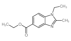 1-乙基-2-甲基-1H-苯并咪唑-5-羧酸乙酯结构式