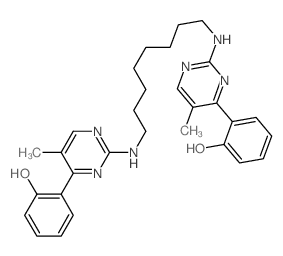 Phenol,2,2'-[1,8-octanediylbis[imino(5-methyl-2,4-pyrimidinediyl)]]bis- (9CI) structure