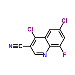 4,6-Dichloro-8-fluoro-3-quinolinecarbonitrile Structure