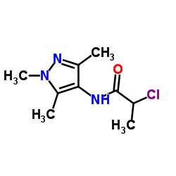 2-Chloro-N-(1,3,5-trimethyl-1H-pyrazol-4-yl)propanamide结构式