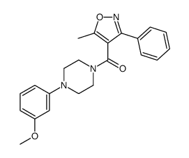 [4-(3-甲氧基苯基)-1-哌嗪基](5-甲基-3-苯基-4-异噁唑基)-甲酮结构式