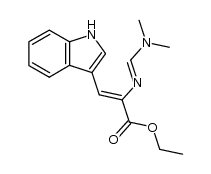 (Z)-2-[(Dimethylamino)methylenamino]-3-(3-indolyl)acrylsaeure-ethylester结构式