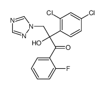 2-(2,4-dichlorophenyl)-1-(2-fluorophenyl)-2-hydroxy-3-(1,2,4-triazol-1-yl)propan-1-one结构式