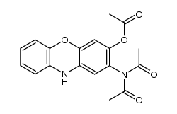 N-(3-acetoxy-10H-phenoxazin-2-yl)-diacetamide结构式