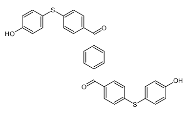 [4-[4-(4-hydroxyphenyl)sulfanylbenzoyl]phenyl]-[4-(4-hydroxyphenyl)sulfanylphenyl]methanone Structure